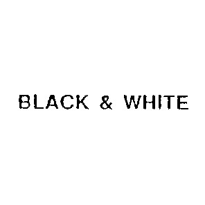 black & white