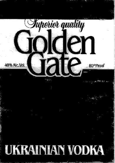 golden gate ukrainian vodka