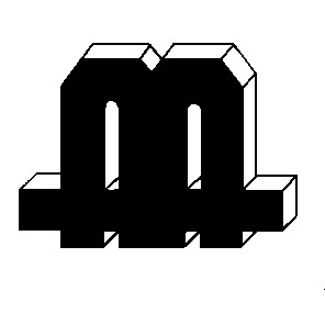 м