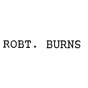 robt. burns
