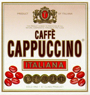 caffe, cappuccino, italiana, t