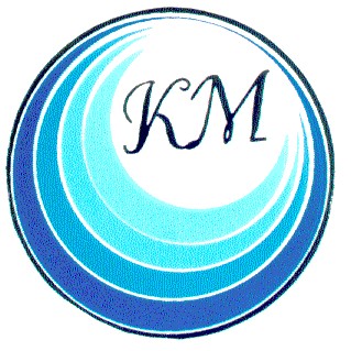 км