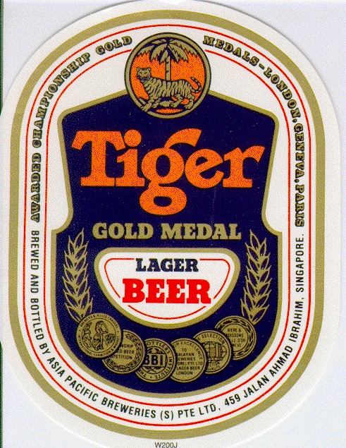 tiger gold medal lager beer