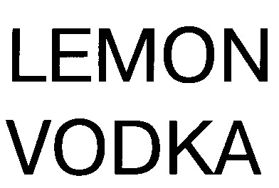 lemon vodka