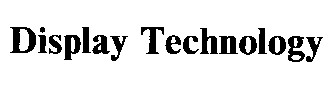 display technology
