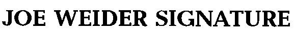 joe weider signature