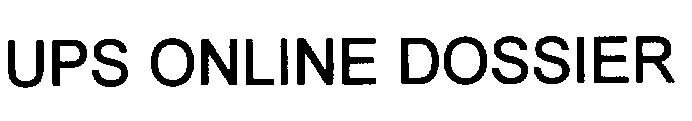 ups online dossier