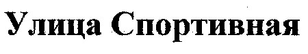 улица спортивная