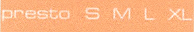 presto s m l xl