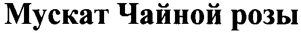 мускат чайной розы
