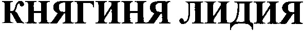 княгиня лидия