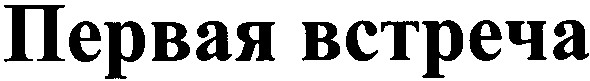 первая встреча