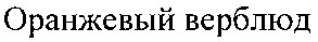 оранжевый верблюд