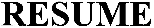 resume