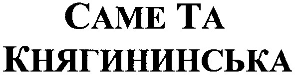 саме та княгининська