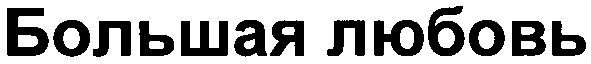большая любовь