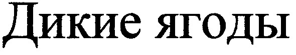 дикие ягоды