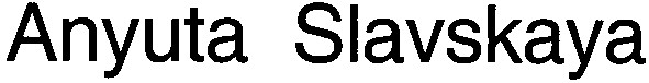 anyuta slavskaya