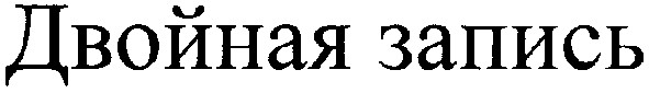 двойная запись