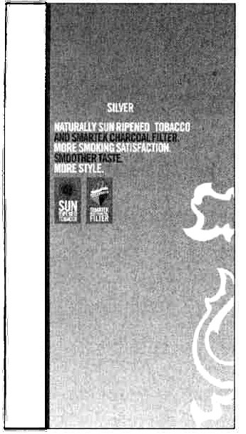 naturally sun ripened tobacco and smartek charcoal filter.