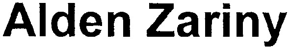 alden zariny