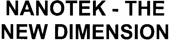 nanotek-the new dimension