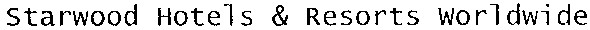 starwood hotels&resorts worldwide