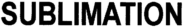 sublimation