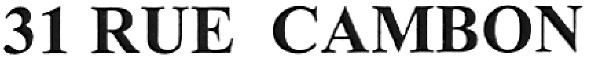 31 rue cambon