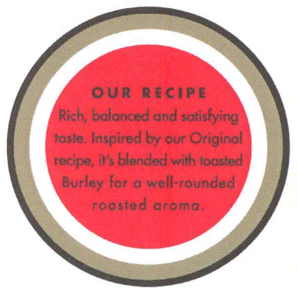 inspired by our original recipe,it`s blended with toasted burley for a well rounded roasted aroma