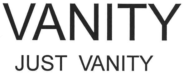 just vanity