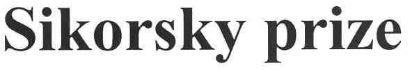 sikorsky prize