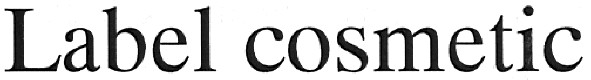 label cosmetic