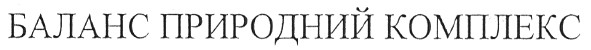 баланс природний комплекс