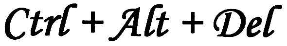 ctrl+alt+del