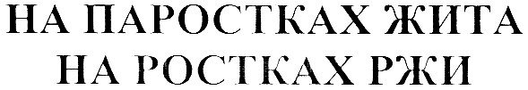 на паростках жита