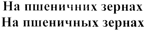 на пшеничних зернах