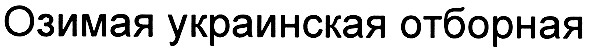 озимая украинская отборная