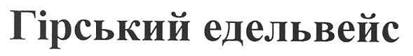 гірський едельвейс