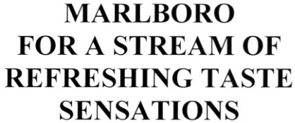 marlboro for a stream of refreshing taste sensations