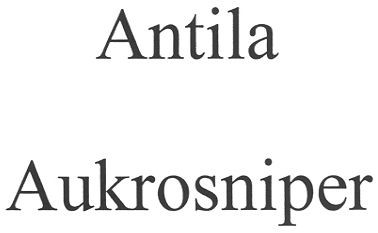 antila aukrosniper