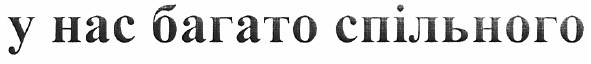 у нас багато спільного