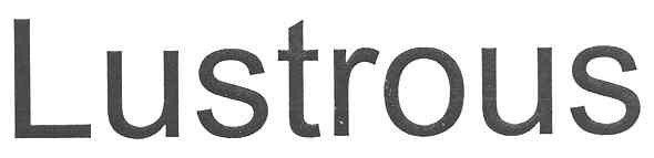 lustrous