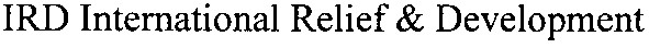 ird international relief & development