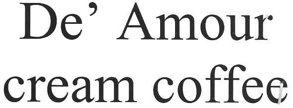 de` amour cream coffee