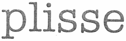 plisse