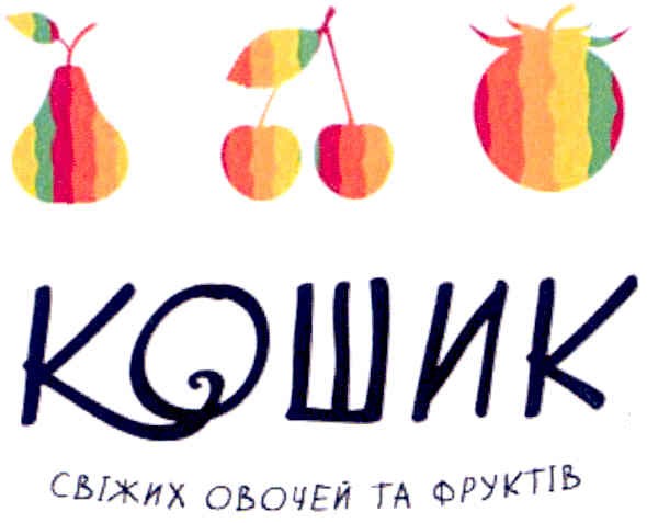 кошик свіжих овочей та фруктів