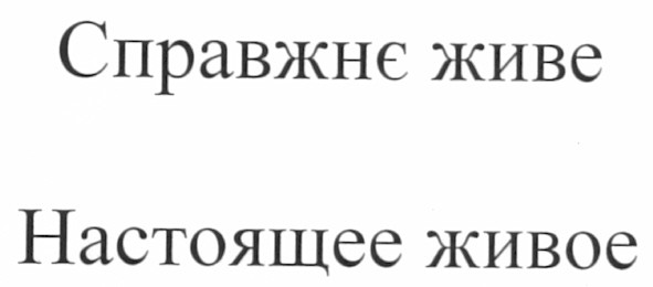 настоящее живое