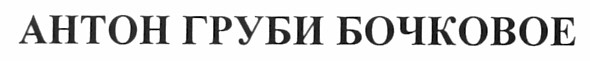 антон груби бочковое