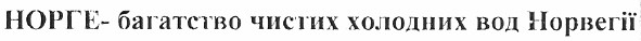 норге - багатство чистих холодних вод норвегії